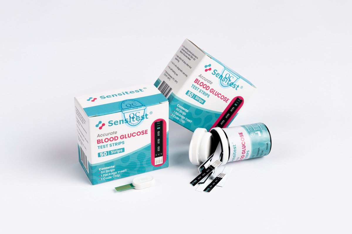 Sensitest 100 Stuks Teststrips & Lancetten – Geschikt voor Sensitest Bloedsuikermeter – Voor Vingerprikken