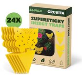 Bandes adhésives Lutte contre les mouches des terreaux - Papillon - 24 pièces - Piège à mouches des terreaux - Piège à insectes - Cartes de capture - Mouches des fruits, mouches des terreaux et moucherons des fougères