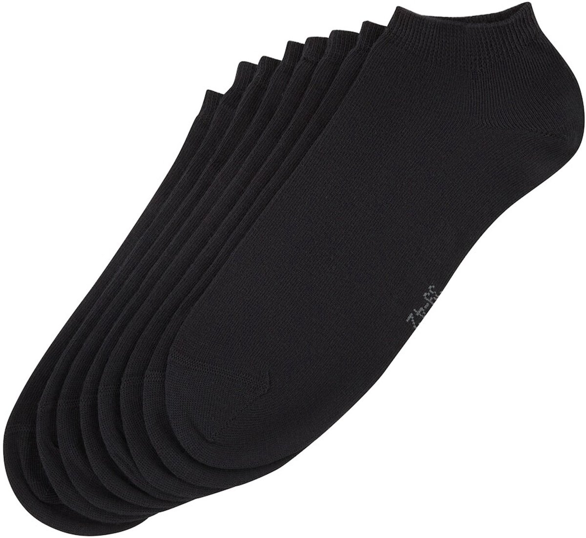 Tom Tailor - verpakking van 8 sneakersokken - Maat 35-38 - black