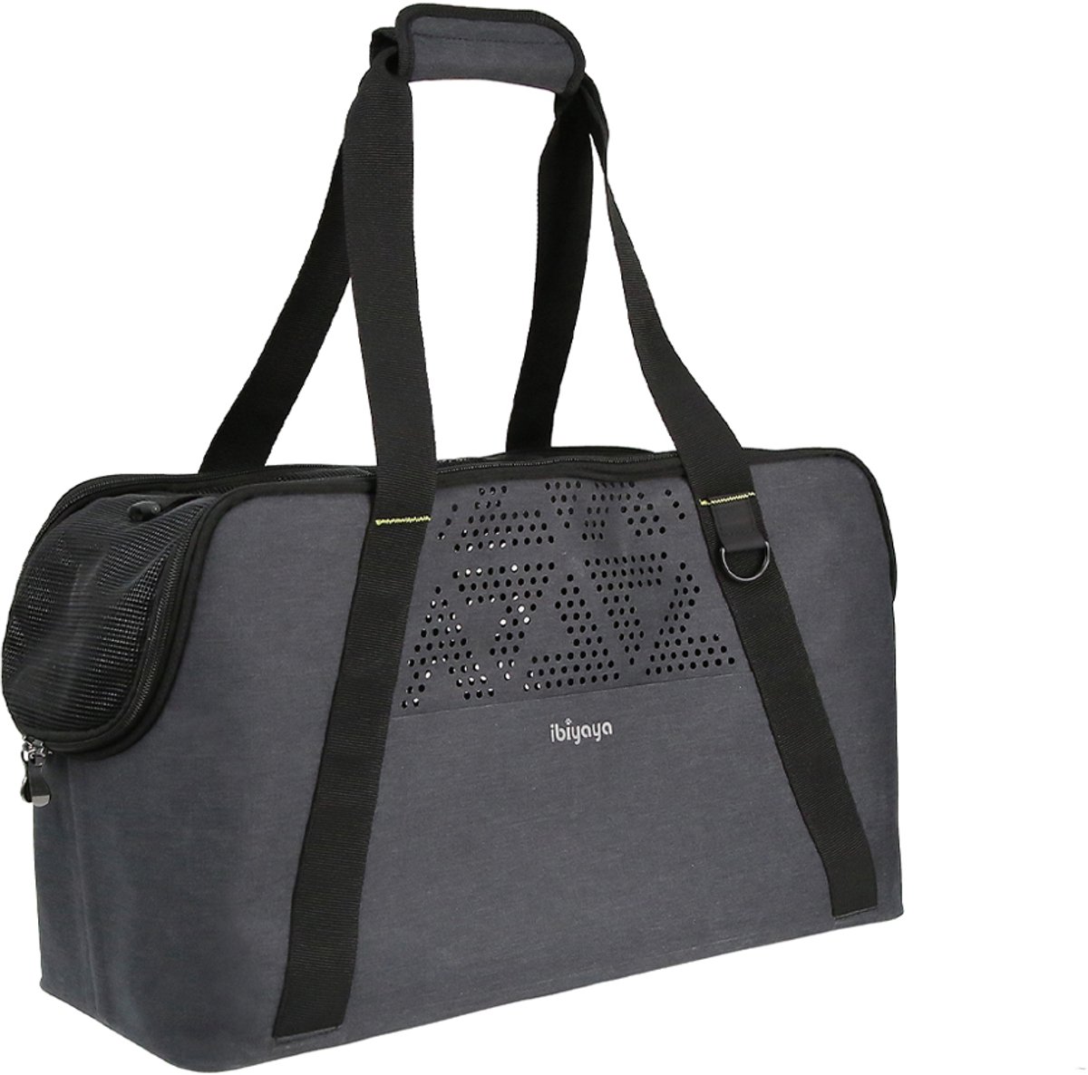 Ibiyaya Hondendraagtas en kattendraagtas lichtgewicht – pet tote bag haarafstotend – waterdichte en vormvaste huisdierendraagtas – ademend met veiligheidslijn – grijs retro design