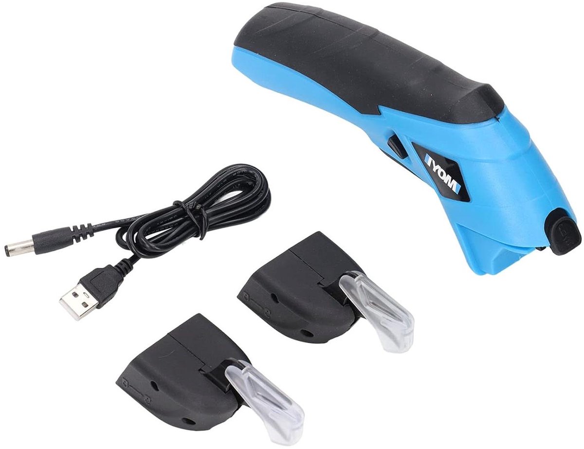 Elektrische Snijder voor Karton en Stof - Oplaadbaar, USB-Oplaadbaar, Geschikt voor Kunststof - Knutselgereedschap met 2 Standen