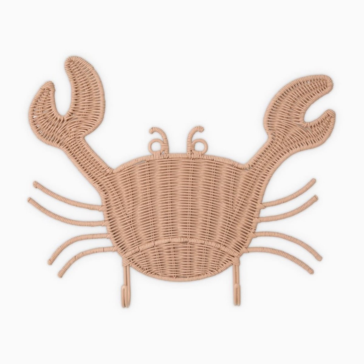 Rotan - Wanddecoratie - Haken - Krab - Decoratie - Babykamer - Kinderkamer - Kado - Kapstok