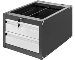 Mega-M - Gereedschapskast Onderbouw - 2 Laden - Antraciet/Grijs - Voor Werkbank