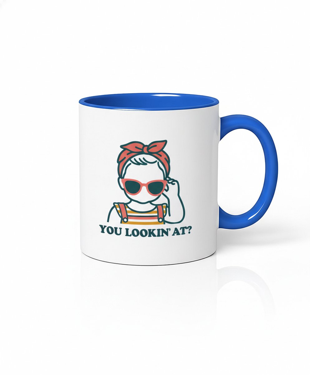You Lookin' At?" Mok - Cool Design Koffiemok met Zonnebril