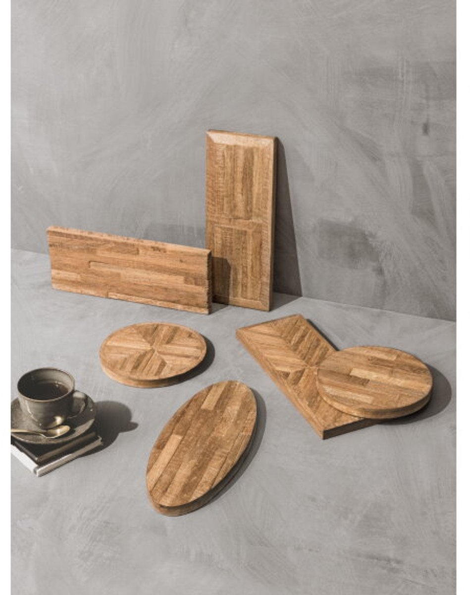 DTP Home Eettafel Einstein rechthoek teakhout visgraat - 220x100x77 cm