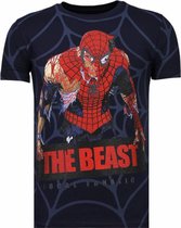 The Beast Spider - Rhinestone T-shirt - Navy