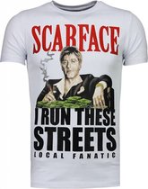 Scarface Boss - Rhinestone T-shirt - Wit