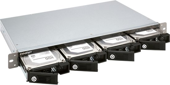 QNAP TR-004U behuizing voor opslagstations HDD-/SSD-behuizing Zwart, Grijs 2.5/3.5' van Qnap — afbeelding 2