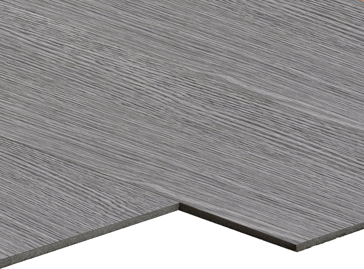 Aufun PVC-vloerbedekking set 2,51m² PVC vloeren, 18 Stuks Vinyl vloeren Ritsel voor Keuken, Woonkamer en Balkon, Lichtgrijs