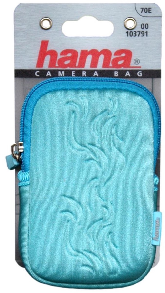 Luxe Neopreen Cameratas met Vlammenprint 70E Turquoise