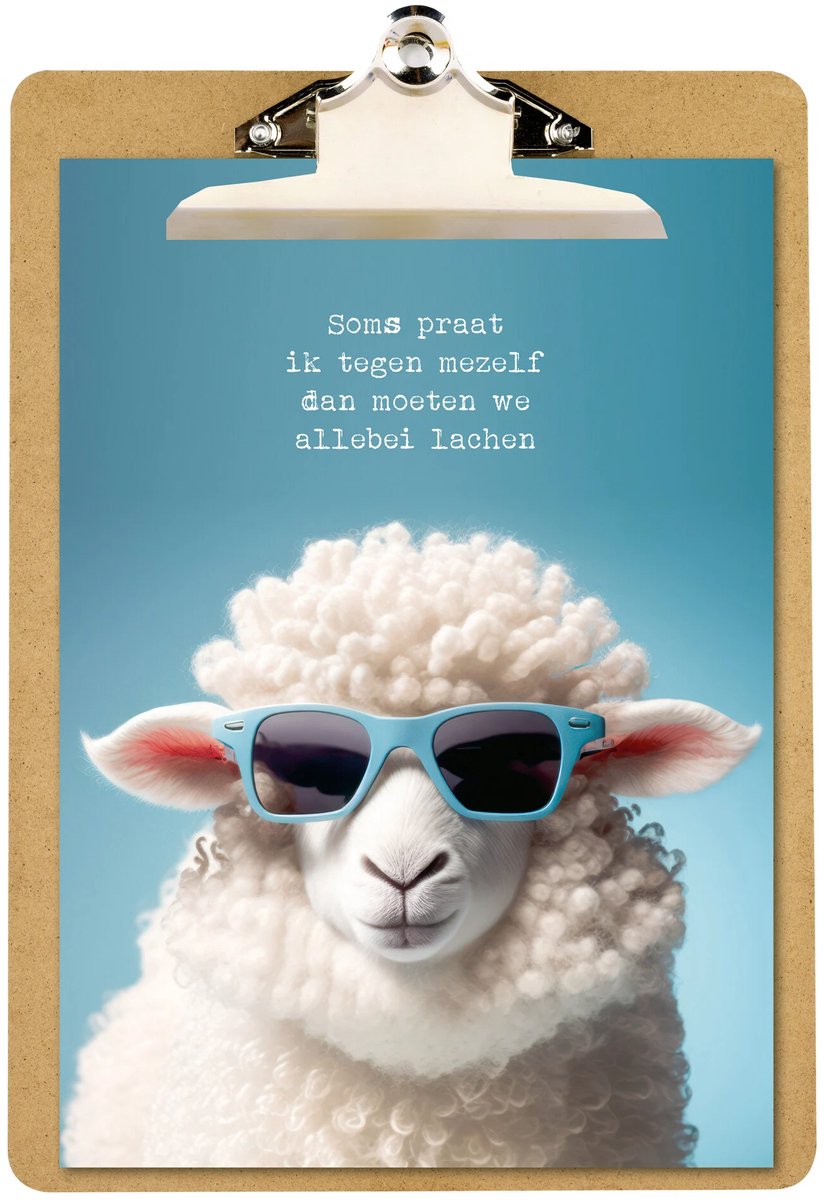 GiveX - Poster - A4 incl. klembord - Soms praat ik tegen mezelf