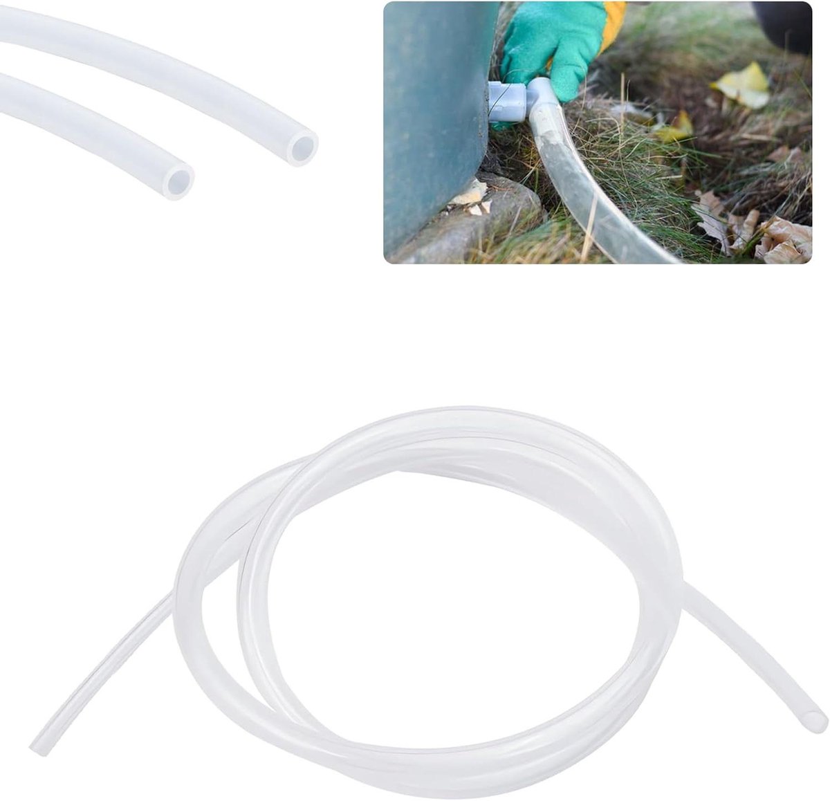 Transparante siliconen slang 2 meter x 4 mm voor voedselveilig gebruik