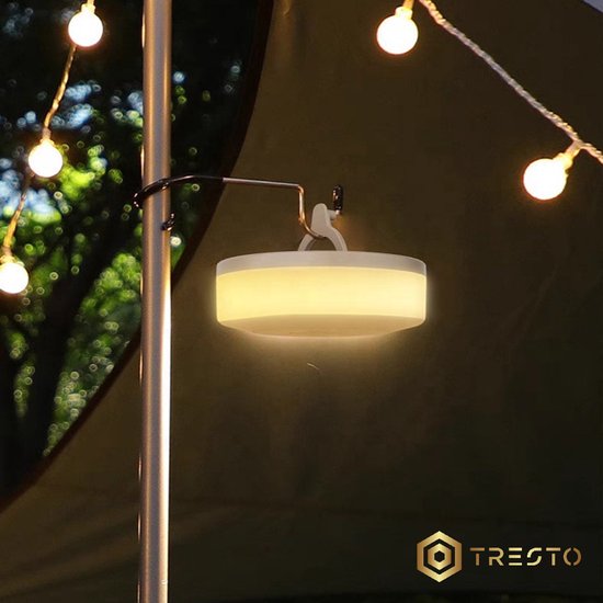 TRESTO- Intrekbare Camping String Lights 10M Oplaadbaar - Outdoor Waterdicht en Draagbaar met Opbergbare LED Verlichting - Warm Licht — afbeelding 2