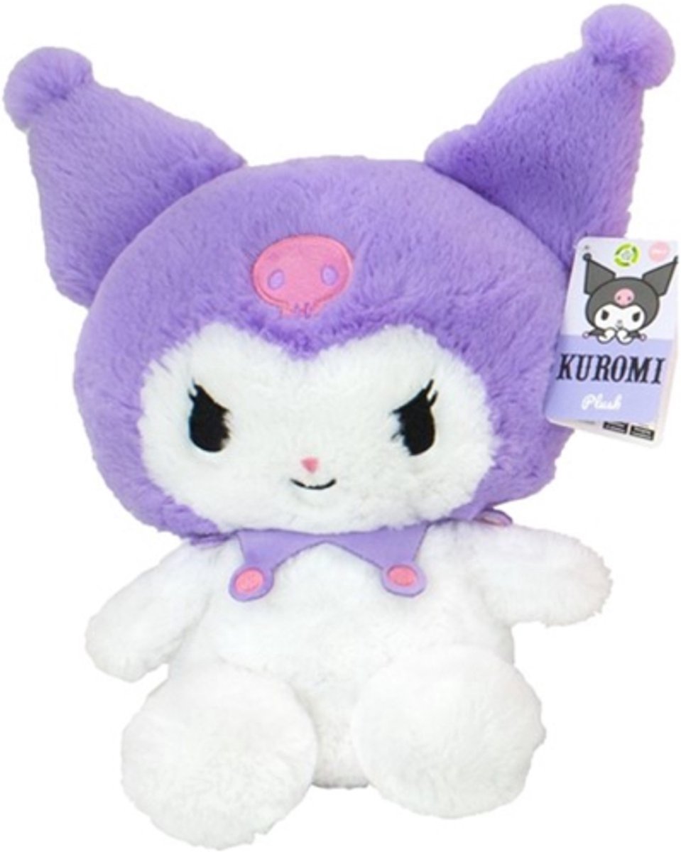 (Paars) Hello Kitty Fluffy Pluche Knuffel 30 cm