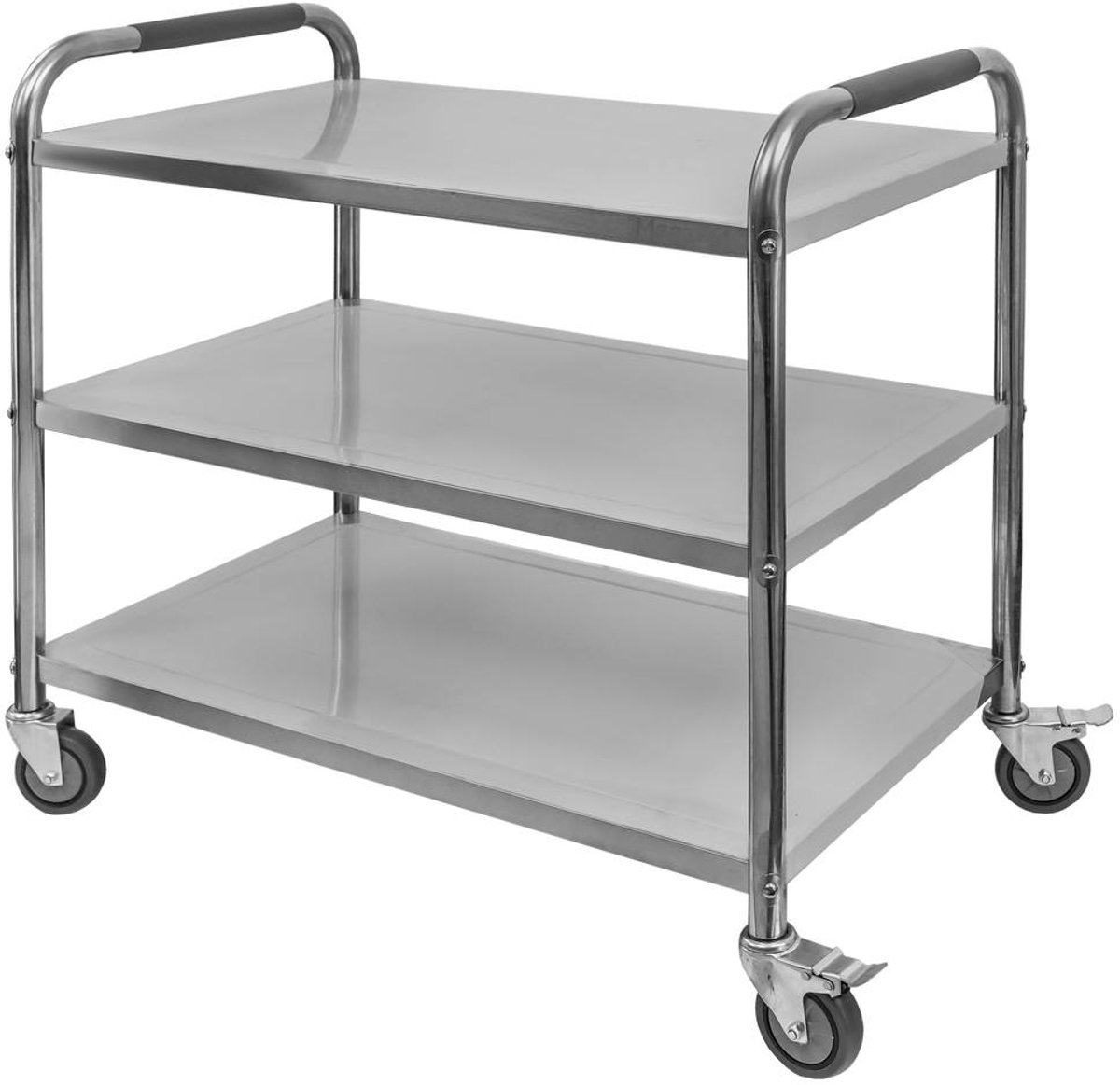 Mega-M SERVEERWAGEN STANDARD – 85x45x90 cm – RVS – 3 Planken – Hoogwaardige Kwaliteit