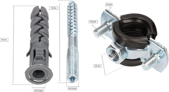 KOTARBAU 10 stuks slangklemmen, gegalvaniseerd staal, 1/2", zwart van Merkloos — afbeelding 2
