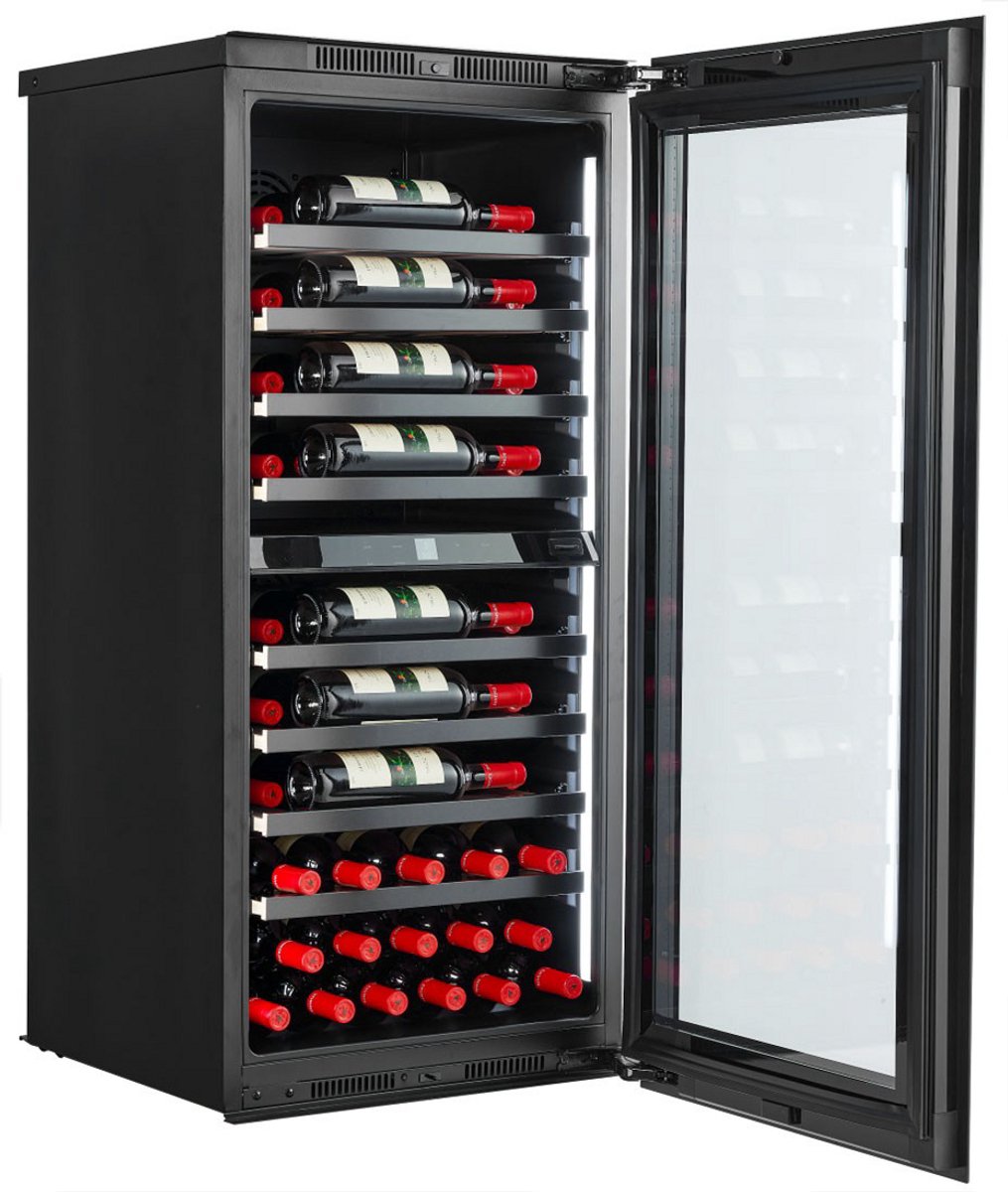 Nestor M inbouw 2 zone wijnklimaatkast NWXE262FN2 - 122 cm H - Push‑Open, Zelfventilerend – LCD & 3-kleurige LED – Stil 38 dB – 62 Flessen