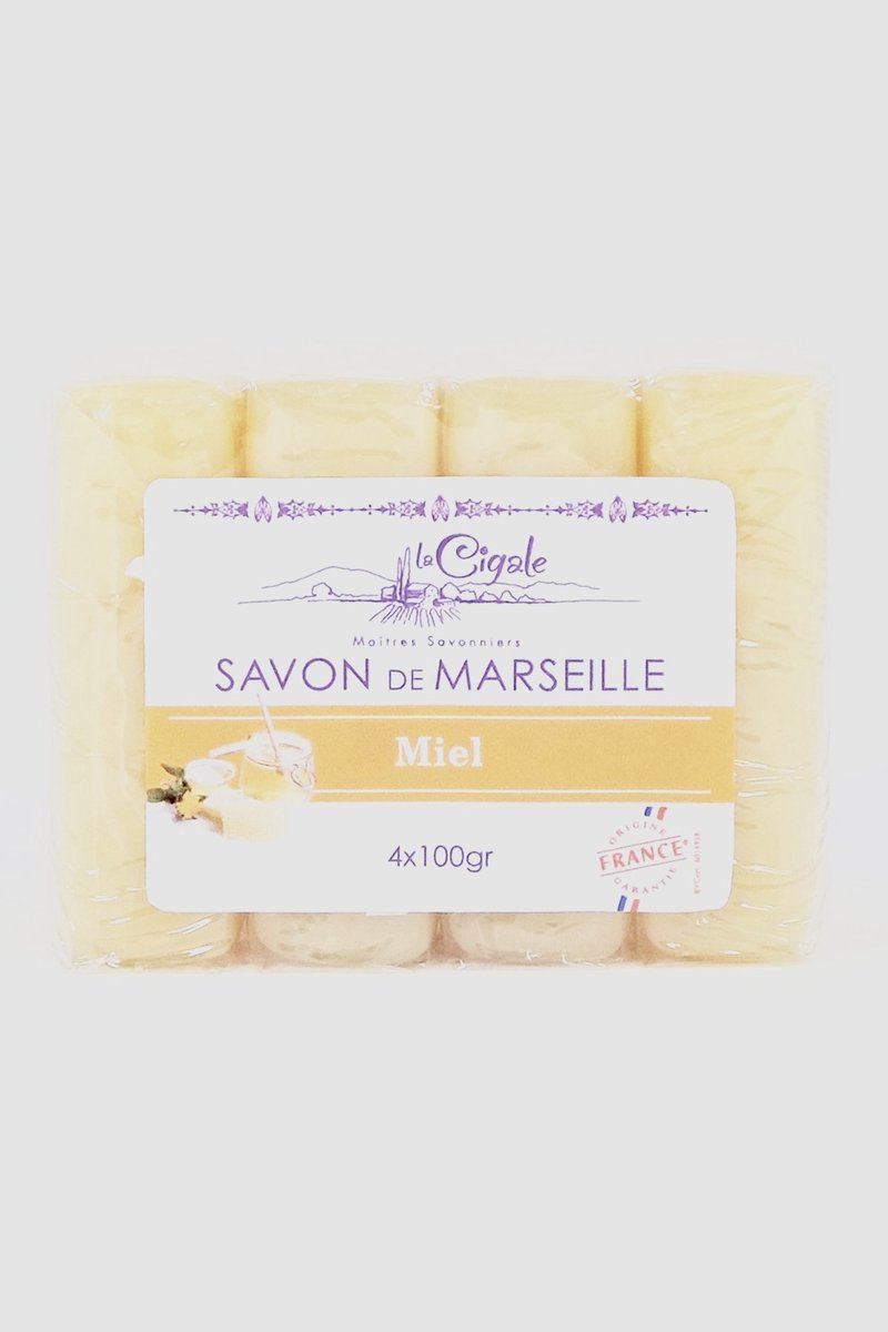 La Cigale - Zeeptablet - Marseille Zeep - Honing - 4x100g x 15