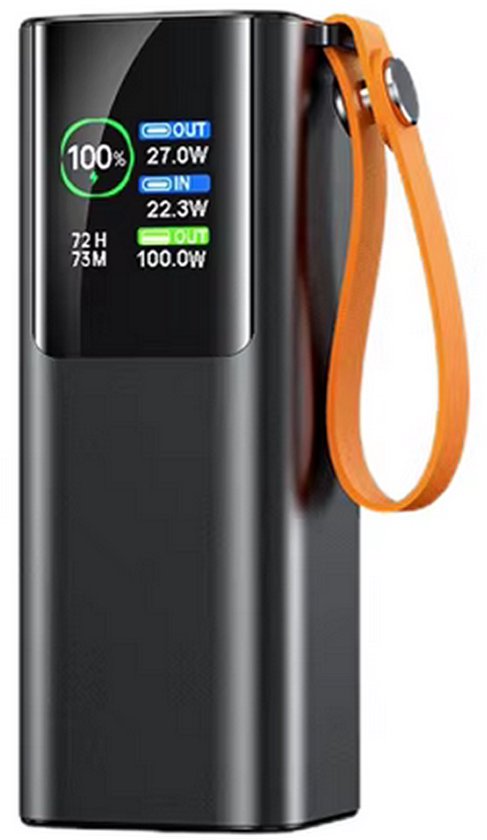 De Powerbank 20000mAh met Uittrekbare USB-C Kabel - De - €39,95