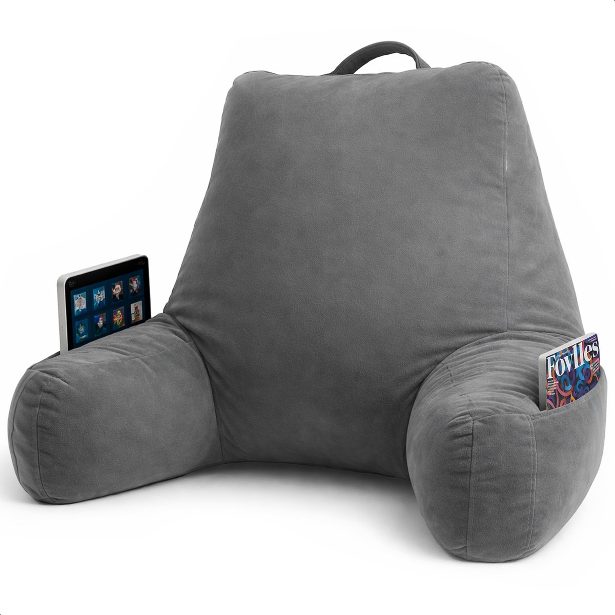 Rugsteun Leeskussen voor bed met armsteun - lendensteunkussen - rugsteunkussen met wasbare hoes - knuffelkussen, geweldig als rugleuning voor boeken of gamen, 75 x 40 x 50 cm Rugsteun Leeskussen voor bed met armsteun - lendensteunkussen - rugsteunkussen met wasbare hoes - knuffelkussen, geweldig als rugleuning voor boeken of gamen, 75 x 40 x 50 cm