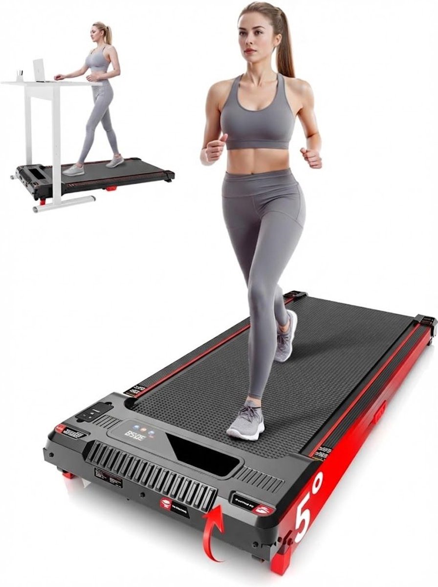 SNJY® Loopband Inklapbaar - Opvouwbare Loopband - Wandelband - Walking Pad Treadmill - 1-6 km/u - Zwart van SNJY