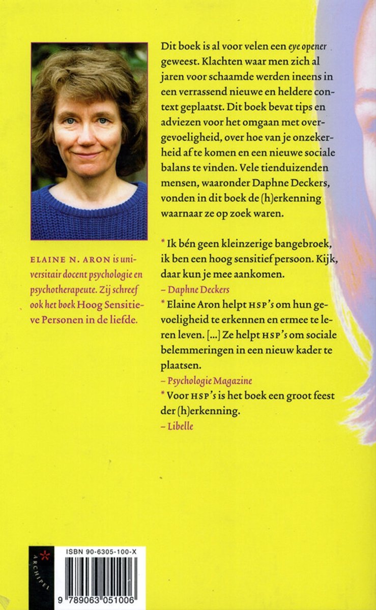 Hoog Sensitieve Personen - back cover