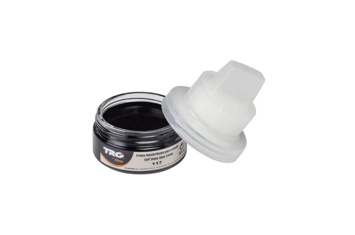 TRG - schoencrème met bijenwas - navy blauw - met bijhorende spons - 50 ml