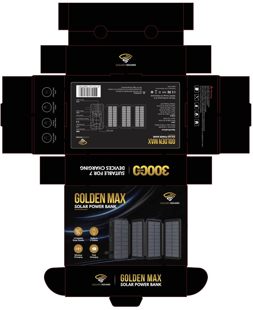 Golden Sound Solar Powerbank met Extra Panelen - afbeelding 2