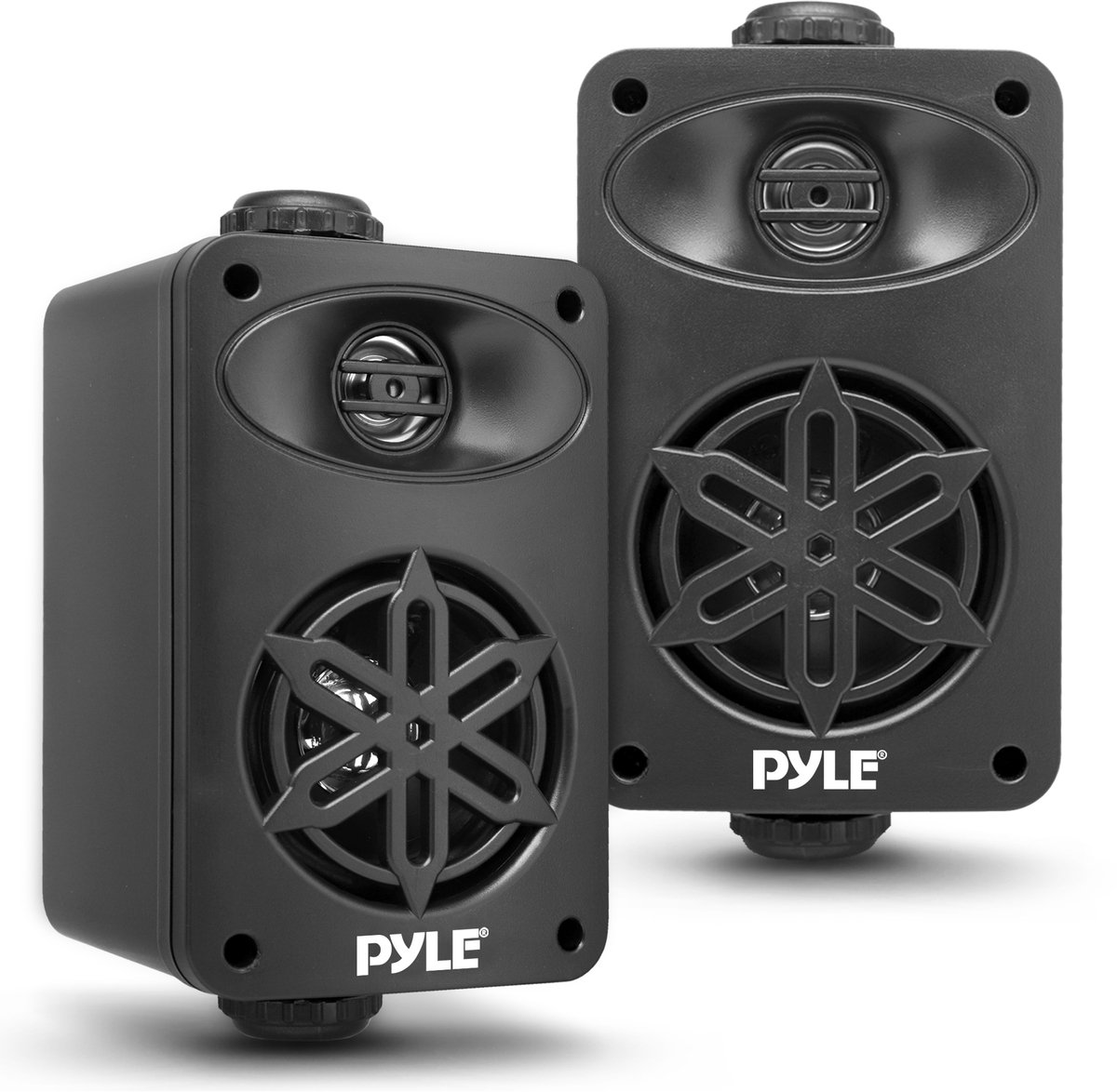 Pyle Luidsprekerset- 200 Watt Waterdichte Speaker (Wand/Plafond) – 2-weg – 16,5 cm Speakers – Zwart (Set van 2)