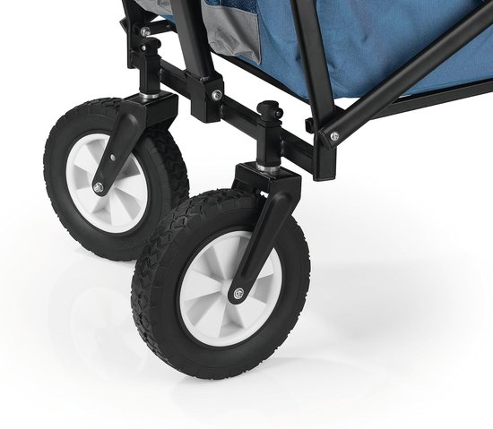 Bolderkar Handwagen - Transportkar Opvouwbaar - Spullen Vervoeren - 80kg Draagkracht - 102x50x72cm - Blauw Grijs van Bolderkar — afbeelding 3