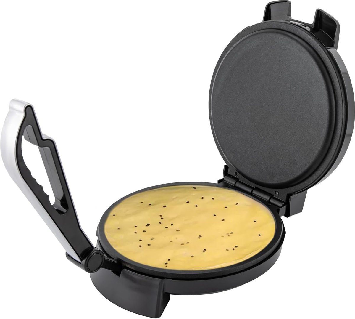 Professionele Roti Maker Tortilla Pers Snel Broodjes Maken Antiaanbaklaag Regelbaar 26 x 34 x 19.5 cm