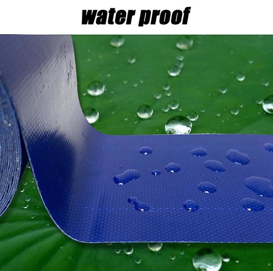 Reparatietape Tent - Luifel Tape - Buiten Reparatie - Waterdicht Nylon - 5x500cm - Blauw — afbeelding 5