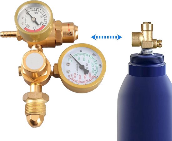 Gaslasregelaar - Argon CO2 meter - TIG MIG lassen - Hoge precisie - Dubbele meter — afbeelding 3