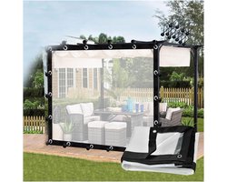Terras Overkapping Zeil - Waterdicht Balkon Paneel - Buiten Leefruimte - Aanpasbare Maatvoering - 3x2 Meter - Transparant