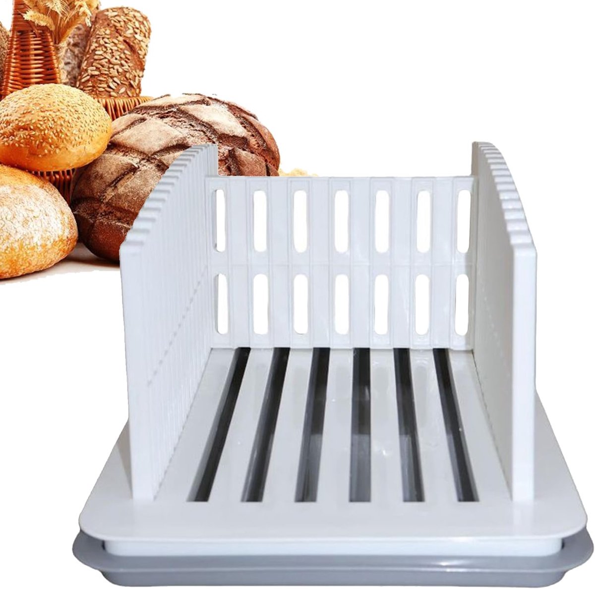 Broodsnijder Keukengadget Zelfgebakken Brood Verstelbare Snijbreedte 35x22x4.5cm
