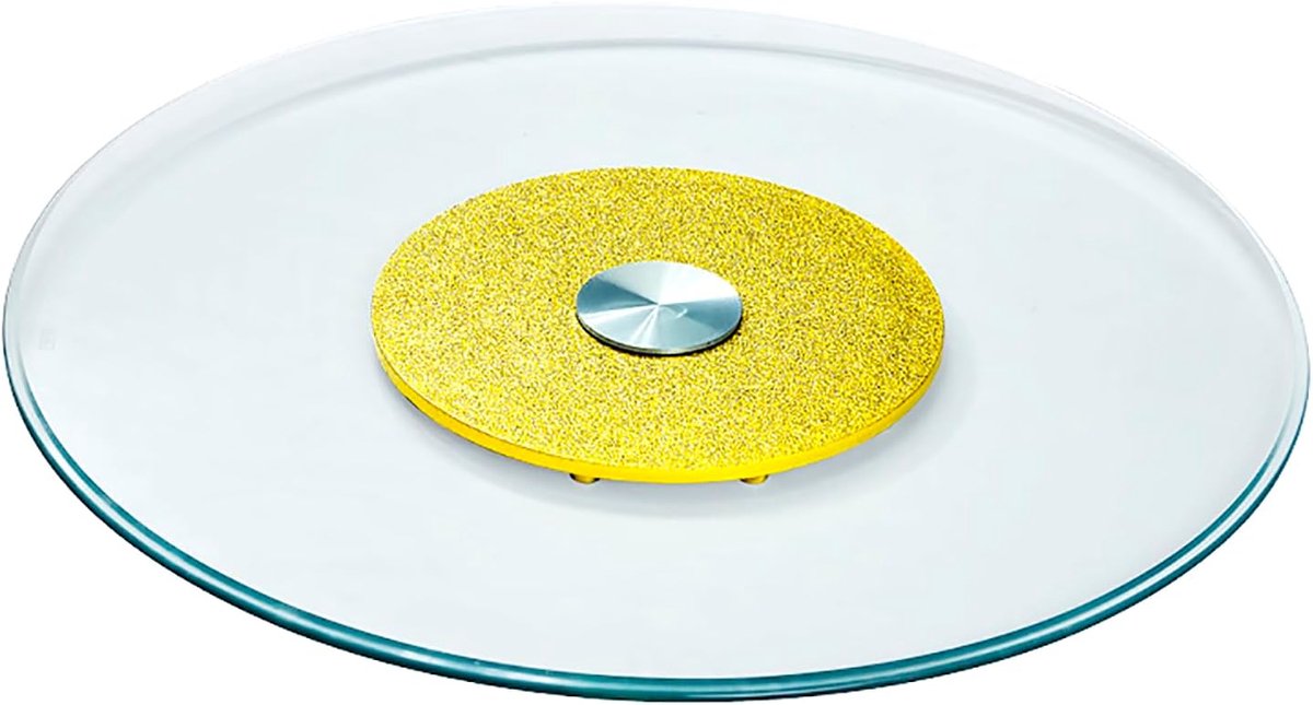 Glazen Draaiplateau - Draaitafel Tafel - Eten Delen - Gehard Glas - 70 cm Diameter - Transparant