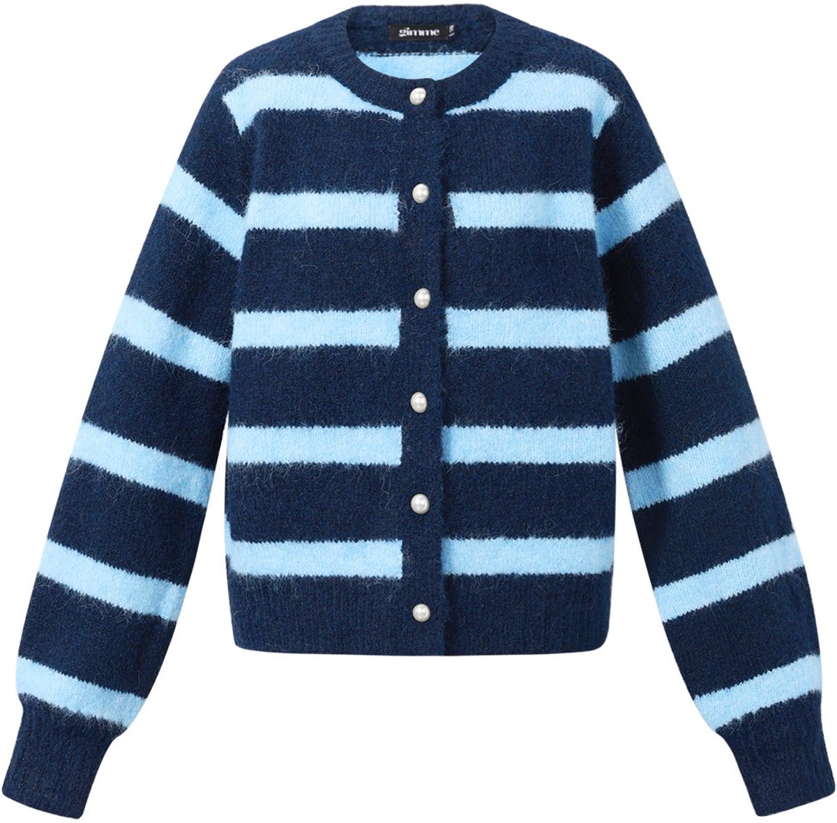 Gebreide dames cardigan met strepen - zachte casual polyester vest voor herfst en winter