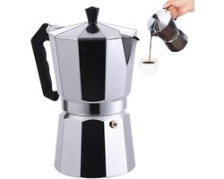 Espressomaker - Mokkakan - Koffie Zetten - Klassiek Italiaans - 100 ml - Zilver