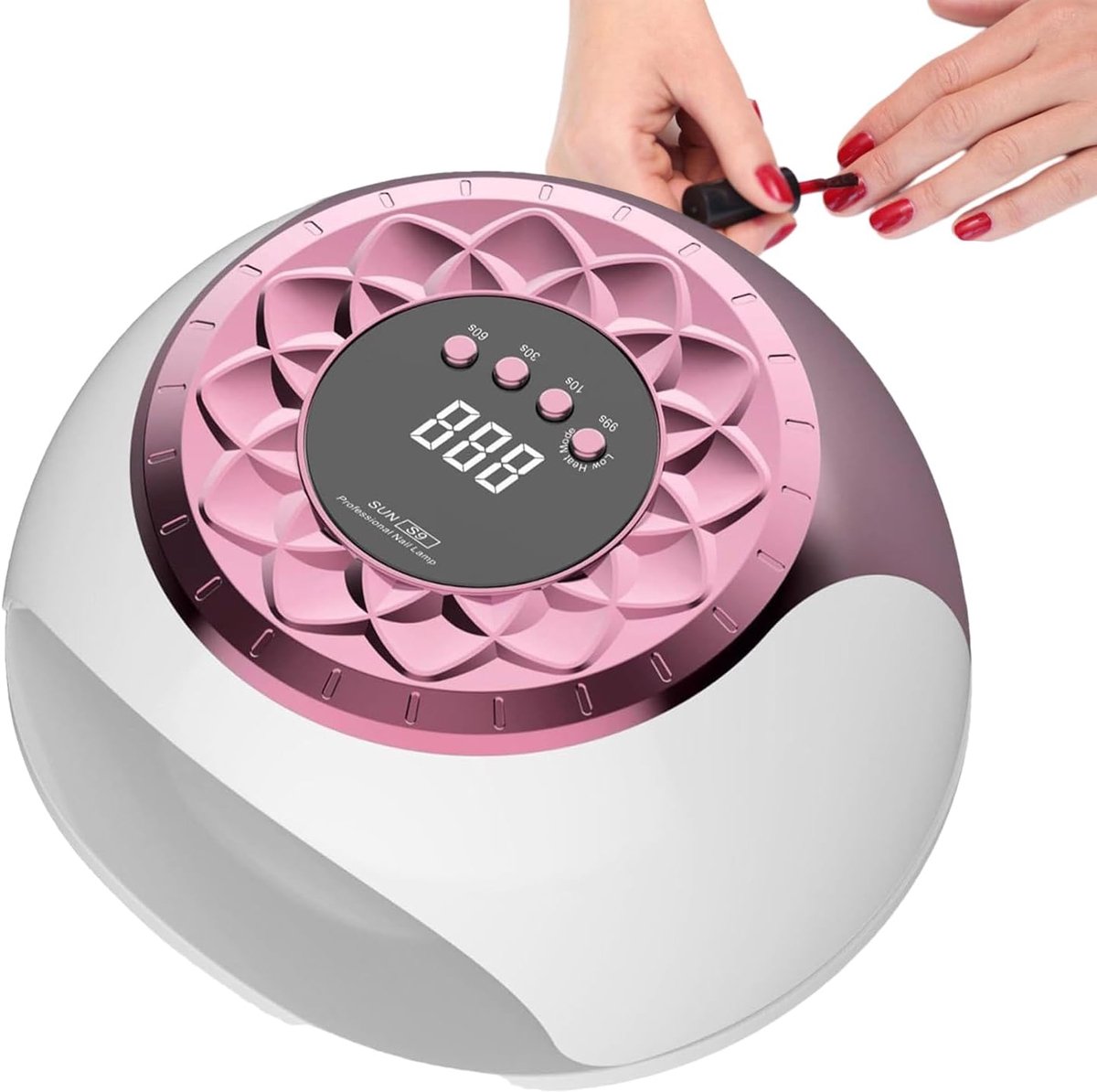 Nagellamp - Gellak Uitharder - Thuisgebruik - Energiezuinig - 10.5 x 23.6 x 10.5 cm - Roze