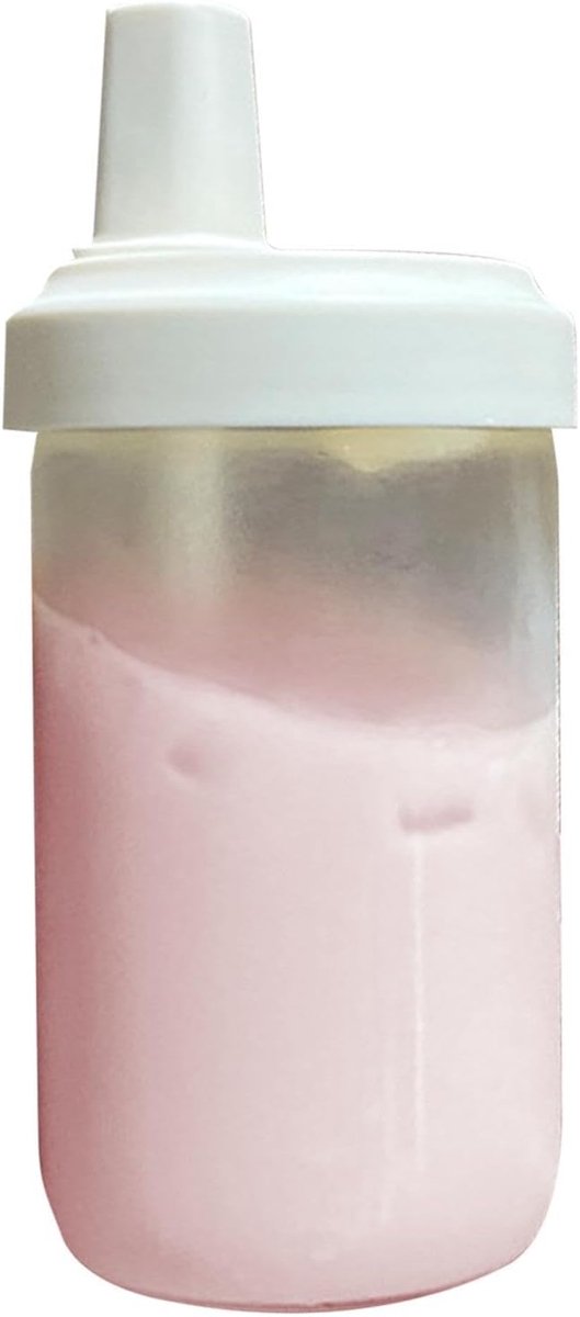 Strobeker met rietje - Drinkbeker voor thee - Voor onderweg - Lekvrij ontwerp - 500 ml inhoud - Transparant