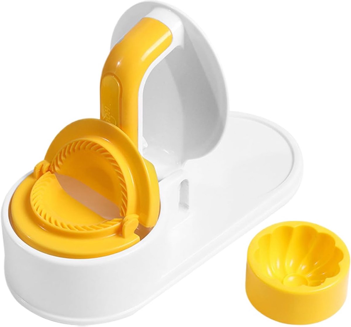Deegpers - Knoedelmaker Ravioli - Keuken Gadget - Handmatig Vormgeven - 20x11.5x25.5 cm - Wit