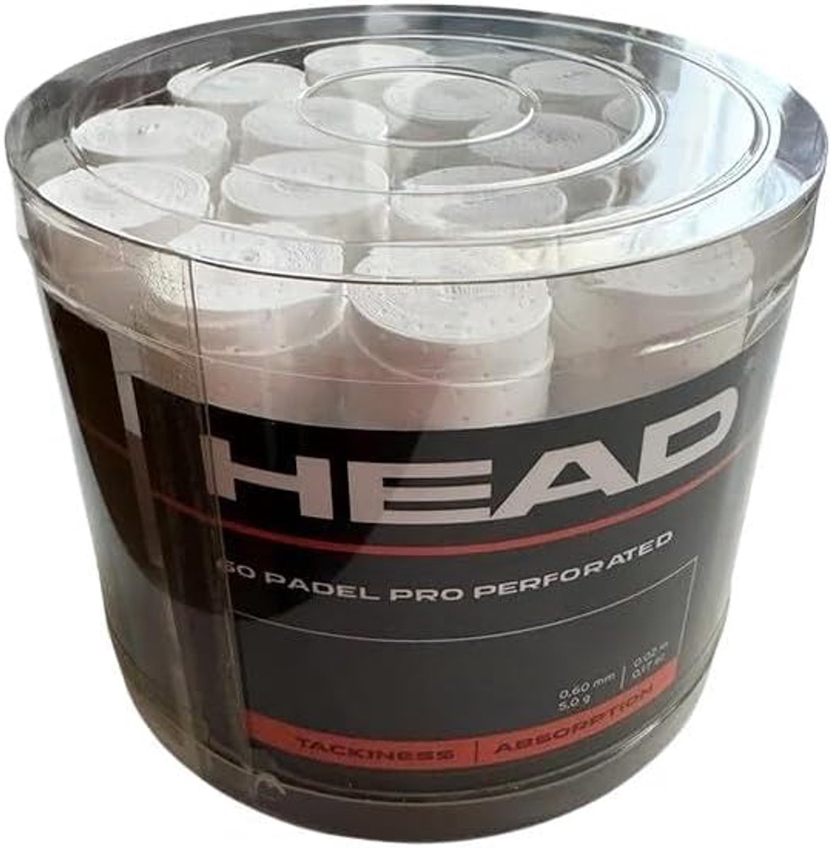 Racket Overgrips - Gripbandjes - Sport Grip Verbeteren - Geperforeerd Ademend - 60 Stuks - Wit