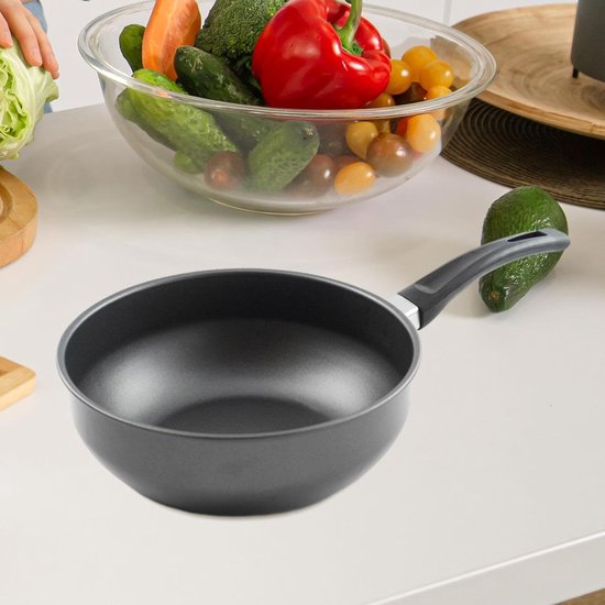 Kookgerei Melkpan - Kleine Sauspan - Sauzen en Stoofschotels - Hittebestendig Handvat - 18 cm Diameter - Zwart