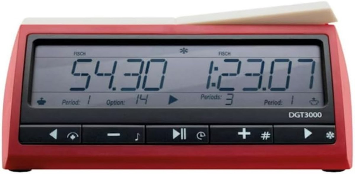 Digitale Klok - Schakeltimer - Schaken Tijdmeting - Speciale Schaak Timer - 15x10x7.5 cm - Rood