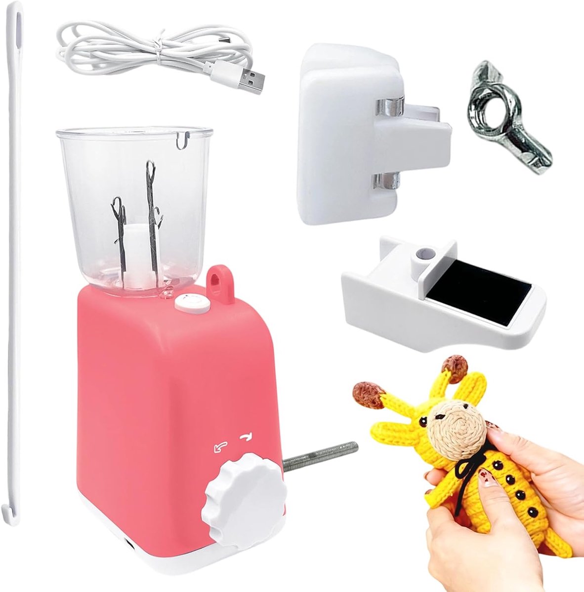 Vlechtmachine - Opwindapparaat - Sieraden Maken - Automatisch en Efficiënt - 14.5 x 11 x 16 cm - Roze