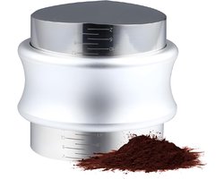 Koffieverdeler Tamper - Espressogereedschap - Perfecte Espresso - In hoogte verstelbaar - 51 mm - Zilver