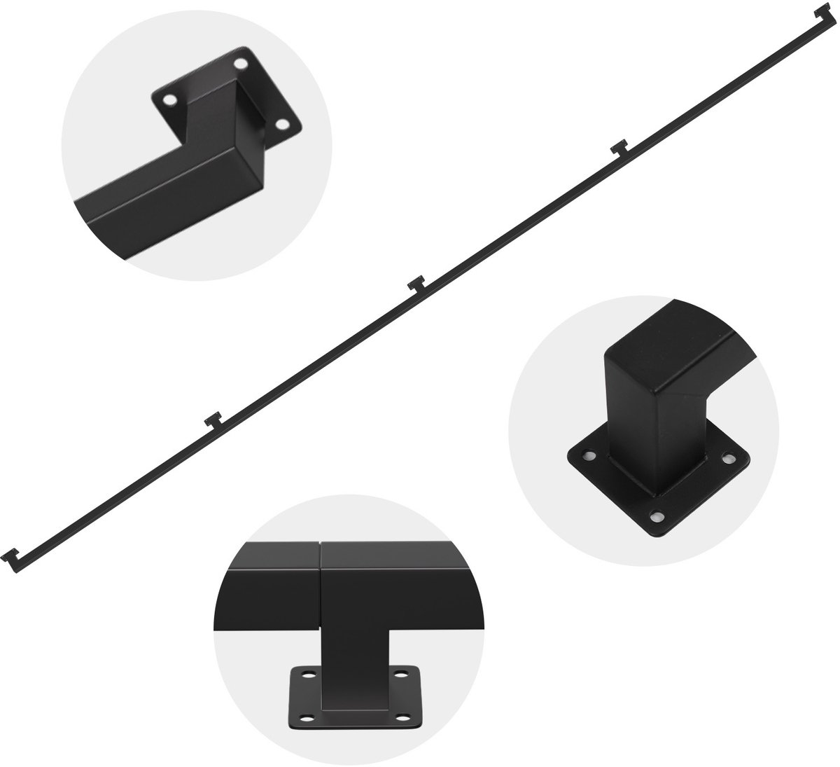Trapleuning voor trap Trapleuning 360 cm Trapleuning voor trap binnen en buiten zwart