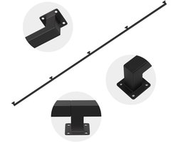 Trapleuning voor trap Trapleuning 360 cm Trapleuning voor trap binnen en buiten zwart