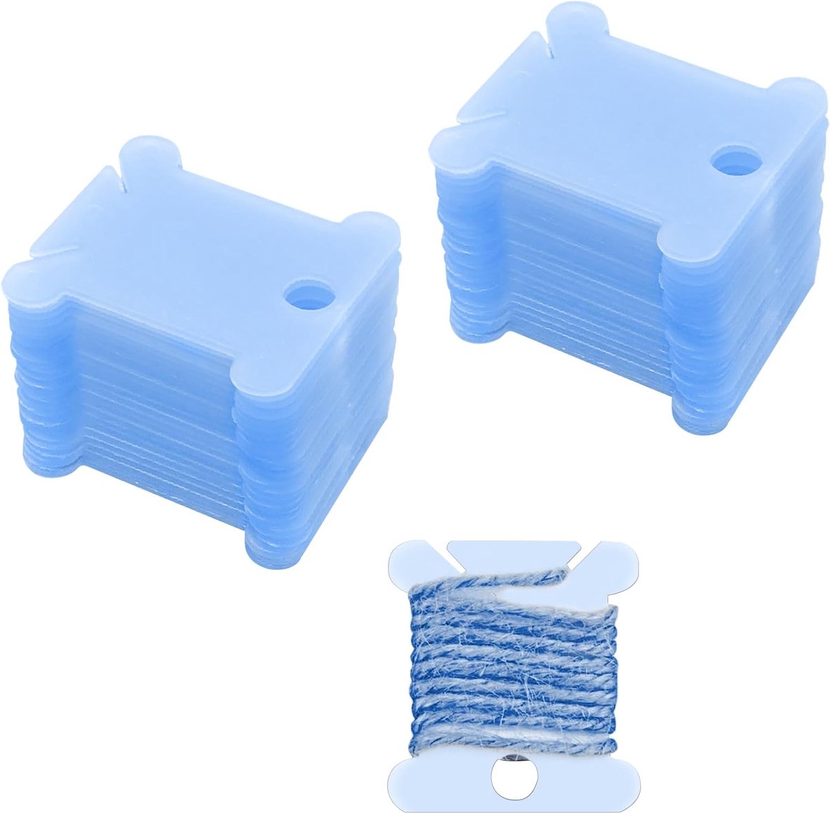 Garen Organizers - Floss Klossen - Ambachten Opslag - Set van 50 - 17 x 11 cm - Transparant