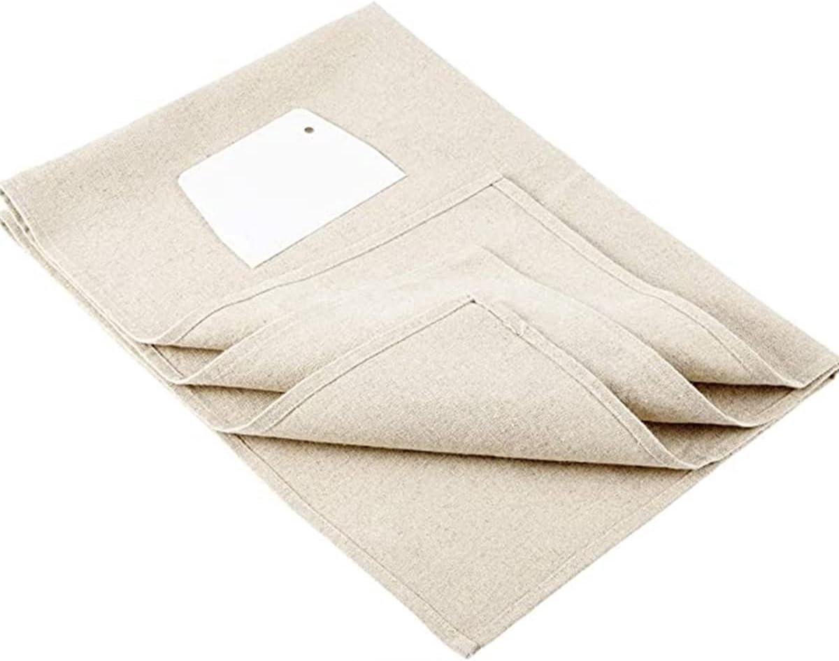 Deeg Beschermdoek - Bakgerei - Brood Bakken - Inclusief Schraper - 35 x 26 cm - Crèmewit